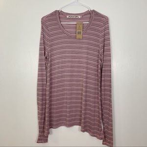 Michael Stars Harlow Stripe long sleeve scoop neck